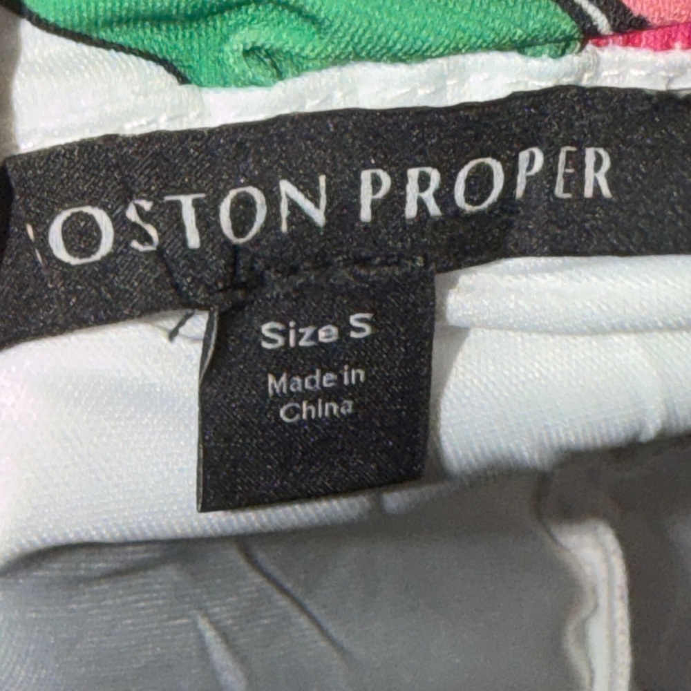 Boston‎ Proper Tropical Palm Print Dela Halter Ring Jumpsuit Sz S - Picture 11 of 13